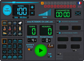 Metronome-en-ligne.com - Un métronome interactif et gratuit sur Internet